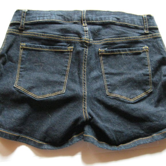 Indigo Blue Dark Wash Jean Shorts - Picture 2 of 9